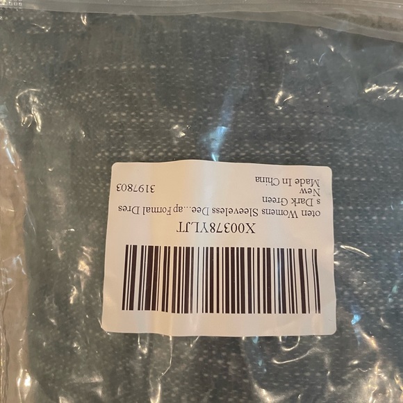 NWT Green Knee Length Faux Wrap Dress Size S - Picture 5 of 5